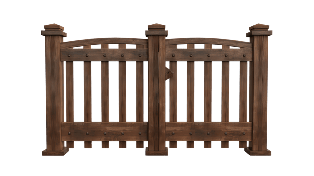 Wooden Gate isolate on transparency background png