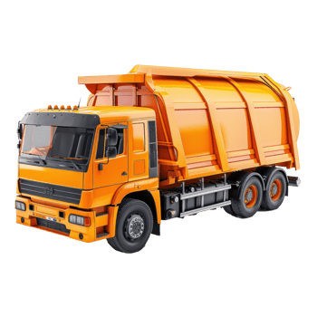 Garbage Truck isolate on transparency background png