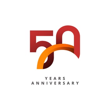 50 years anniversary template design vector