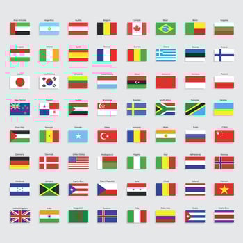Flags of the world, illustration vector