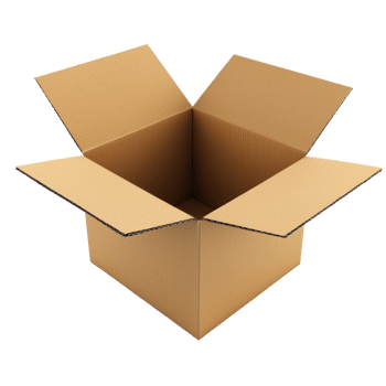 3D Cardboard box isolate on transparency background png