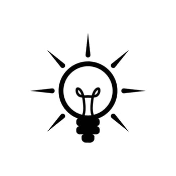 Light bulb icon illustration vector