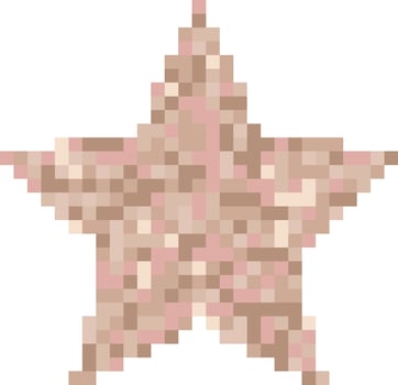 Pixelated skin nude tone censorship bars in star shape. Ideal for use in content moderation, production, and social media graphics. vector