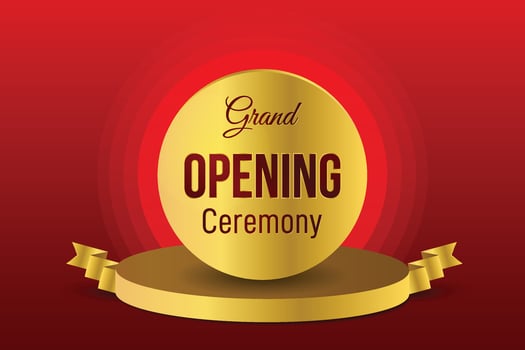 grand opening ceremony realistic design vector