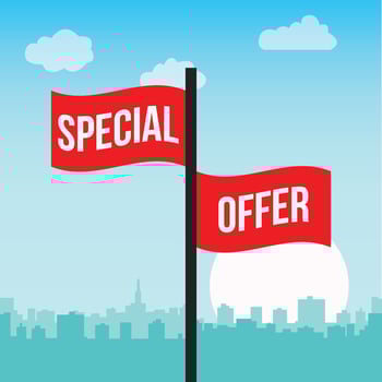 special offer creative sale banner design vector