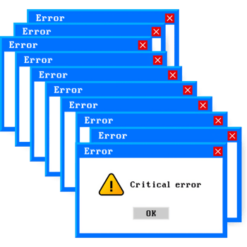 System error icon failure pc interface. Error message computer window alert popup png