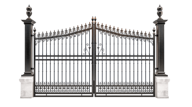 Steel Gate isolate on transparency background png