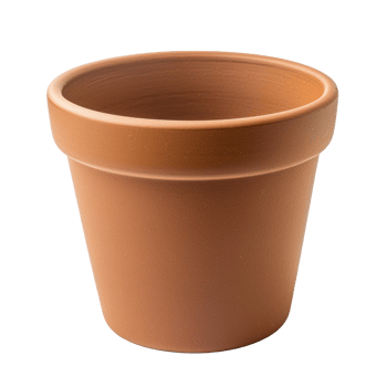Empty flower pot isolate on transparency background png