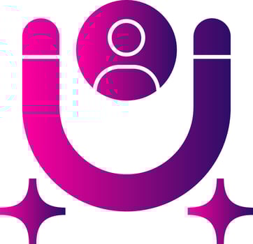 Lead Generation Glyph Gradient Icon vector