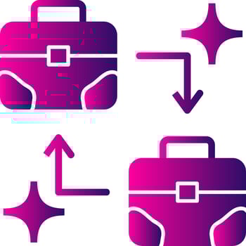 B2B Glyph Gradient Icon vector