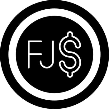 Fijian Dollar Icon Design Symbpl vector