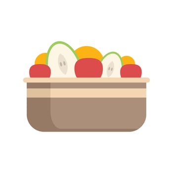 Lunchbox full of freshly cut fruit for healthy school meal vector