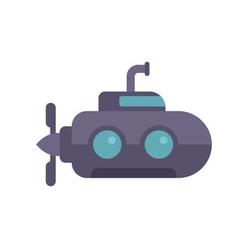 Submarine exploring the depths of the ocean icon illustration vector