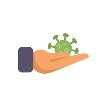 Hand holding virus covid 19 awareness campaign concept vector