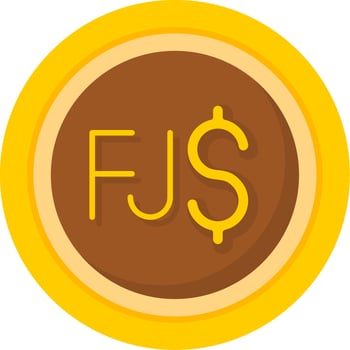 Fijian Dollar Icon Design Symbpl vector
