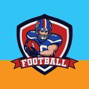 illustration for american Rugby football logo design vector