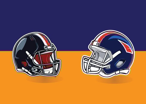 multi color American Rugby football protection helmet illustration vector