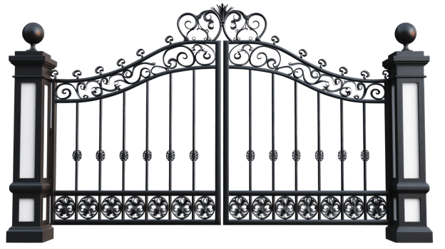Driveway Gates isolate on transparency background png