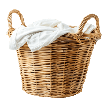 Laundry Basket front view full length isolate on transparency background png