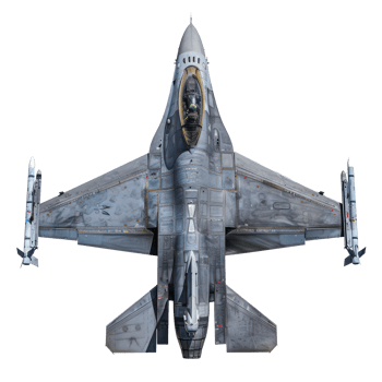 fighter jet top view isolate on transparency background png