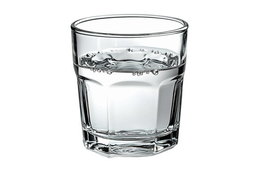 Glass of water isolated on transparent background. png