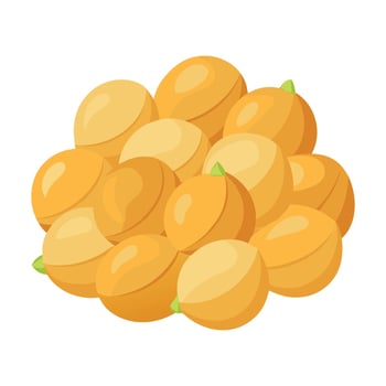 Detailed Chickpeas Illustration Graphic White Background vector