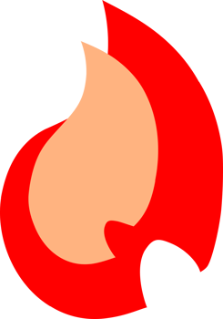 spiral fire flame burning icon png
