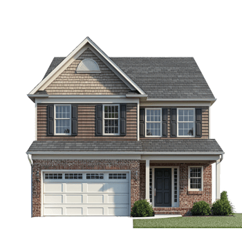 3D Single-Family House front view isolate on transparency background png