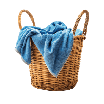 Laundry Basket front view full length isolate on transparency background png