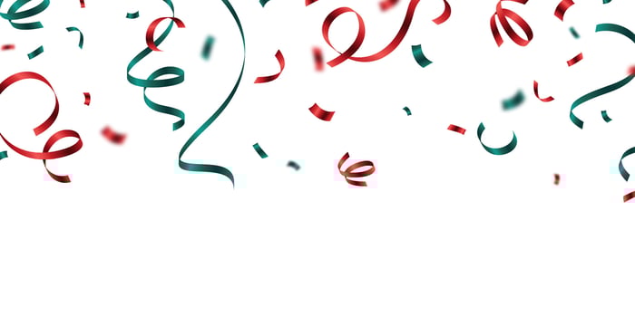 confetti background red and green for festival decoration illustration vector