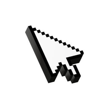 White cursor for computer. vector
