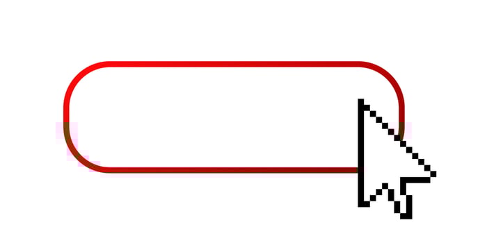 Computer mouse pointer frame with web pointer. vector
