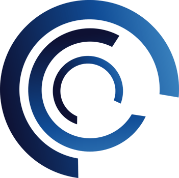 The logo for the company is blue and black png