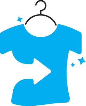 A blue t - shirt with an arrow pointing to it png
