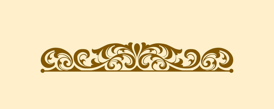 Elegant floral ornament frame vector