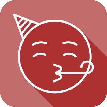 Partying Face Icon Design vector