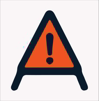 Construction Cone Icon - Silhouette on White Background vector