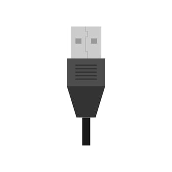 USB port flat design illustration. USB connector for mobile phone. socket plug in for gadget and electronics device. USB charging plug. vector