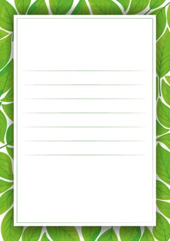 Vertical frame or borders made of green leaves. A green foliage frame with place for text. Seasonal colorful boarder for cards, invitations, certificate, voucher. vector