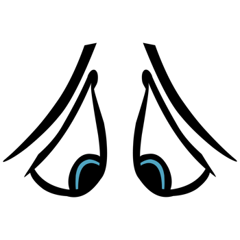 cartoon crying eyes clipart png