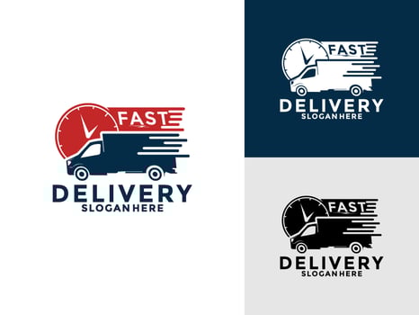 Truck Vehicle Delivery Logo, Expedition and logistic logo icon design vector