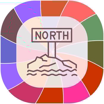 Northpole Icon Design vector