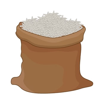 illustration of rice bag vector