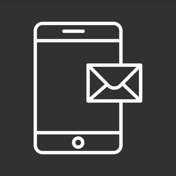 Mobile E-mail Icon Design vector