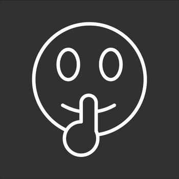 Shushing Face Icon Design vector