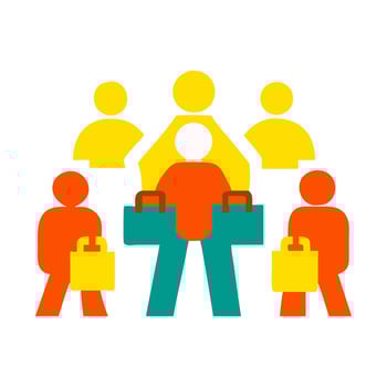 crowds doodle Illustration. perfect for icon marketplace, content your business vector