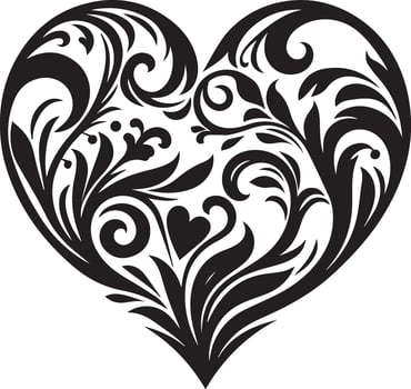 Floral hands making a heart vector