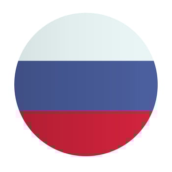 Russian Federetion flag circle. National flag of Russia. Badge vector