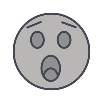 Astonished Face Icon Design vector