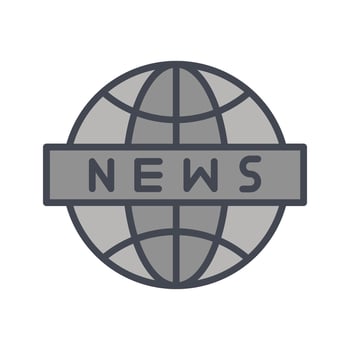 News Globe Icon Design vector